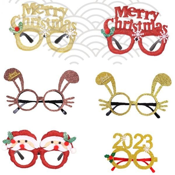 크리스마스 파티안경 산타 루돌프 글리터 장식안경 포토존 소품 연말파티용품 이벤트