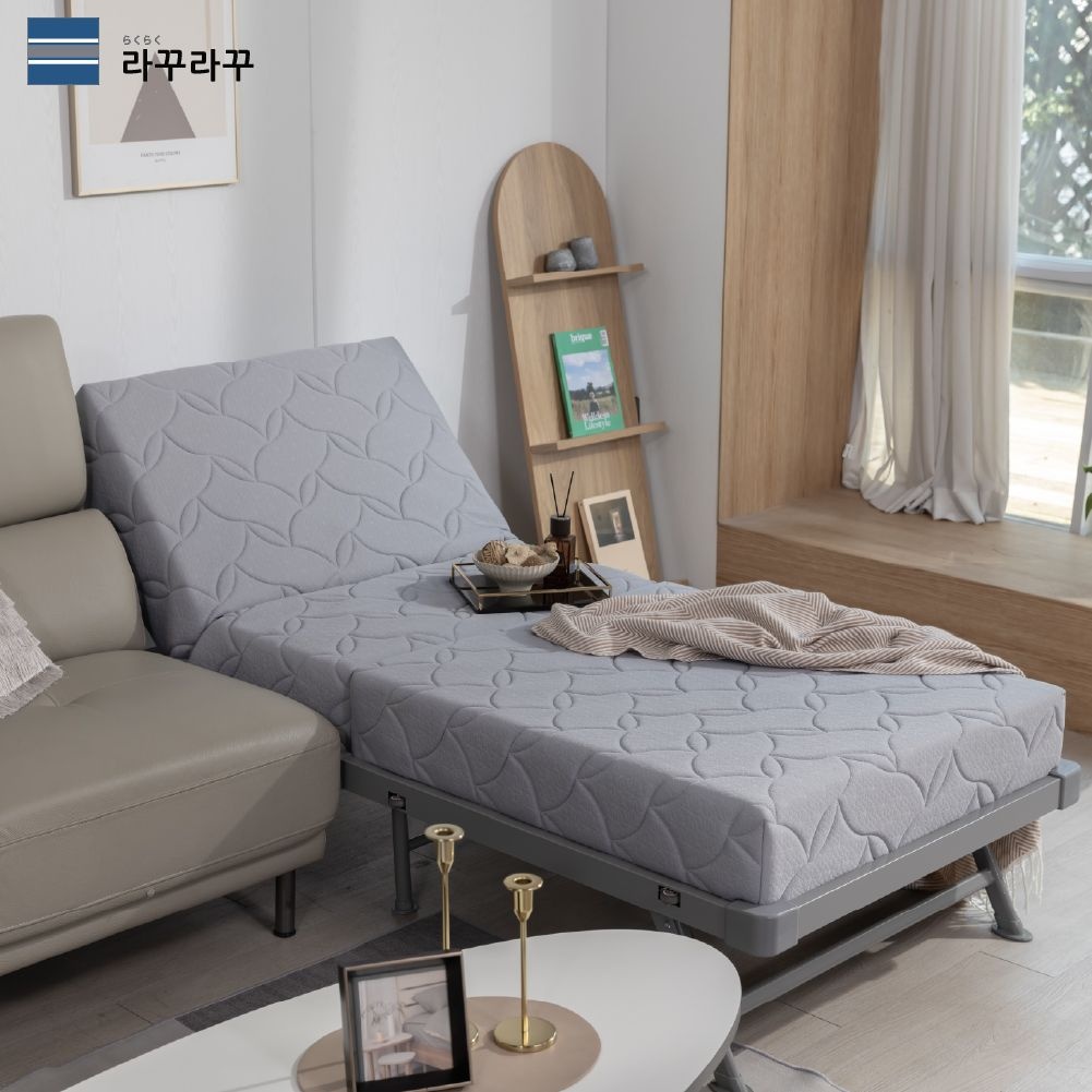 라꾸라꾸 본사 유로탑 포켓스프링 6:4 접이식 프리미엄침대 1인용 슈퍼싱글 024P(N)