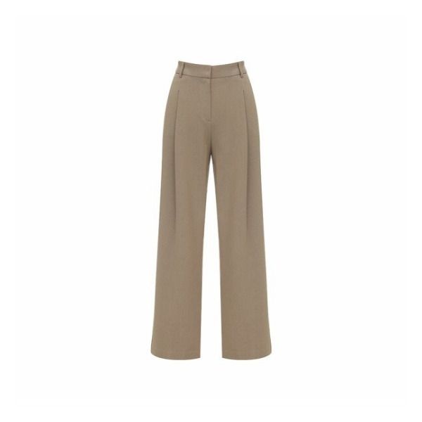 [아위] 베이직 턱 팬츠-BEIGE (HU23XE160432B_150)