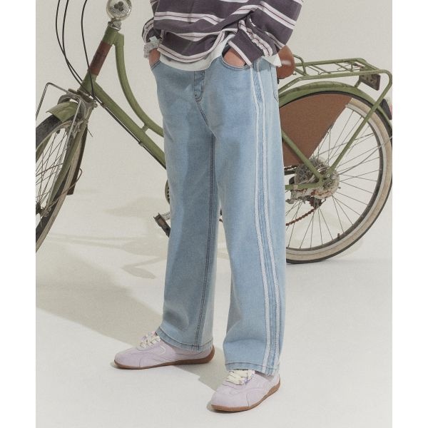 <매장정품> COVERNAT 커버낫 KIDS 레이스 스트레이트핏 데님팬츠 라이트 블루 CK2503IP87LB 807592