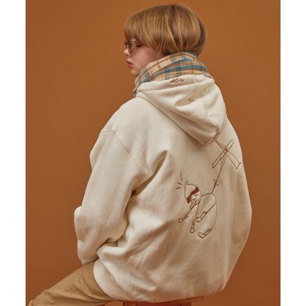 CPGN STUDIO [기모] Geppetto 자수 후드 크림