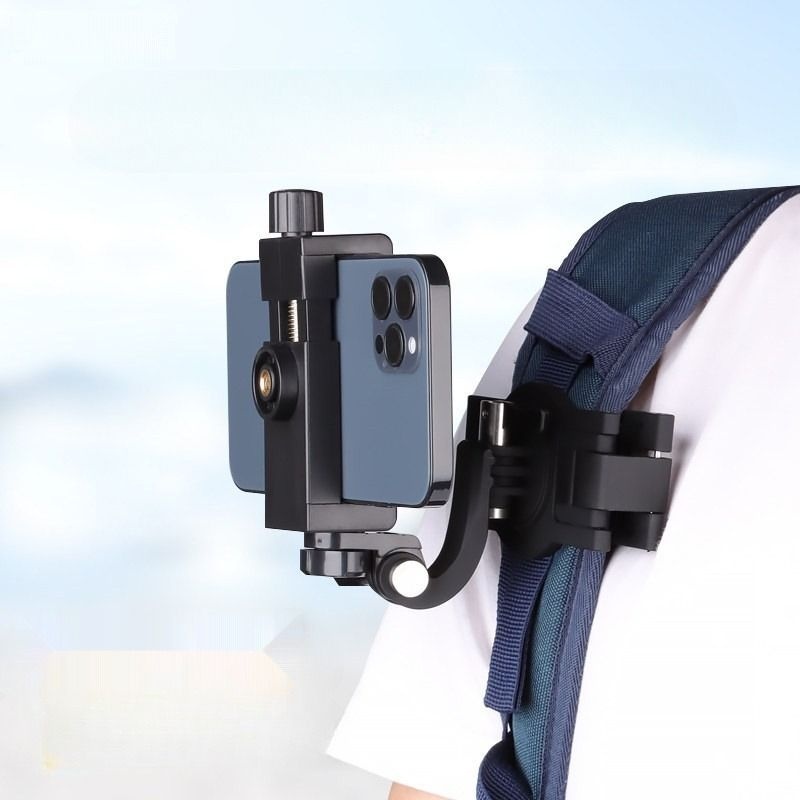 [해외] 장착형 거치대 핸즈프리 촬영 야외 브이로그 장비 셀프 미디어 스트랩