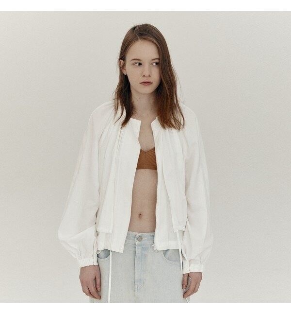 아위 집업 블루종 점퍼-WHITE (XS23PA010218B_110)