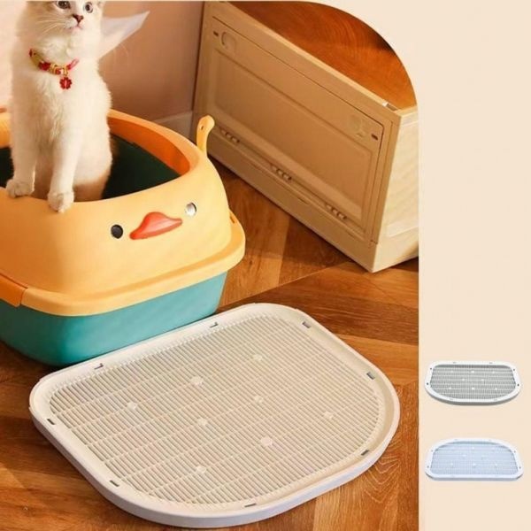 고양이 모래 발판 애견 용품 배변용 샌드 매트 화장실 패드 반려 동물 분리 세척 반판 (Araium)