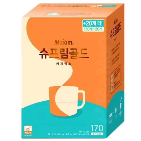 상세내용참조 [셀러허브 식품] [동서식품(주)] [오쩡스] 맥심 슈프림골드 커피믹스 170T