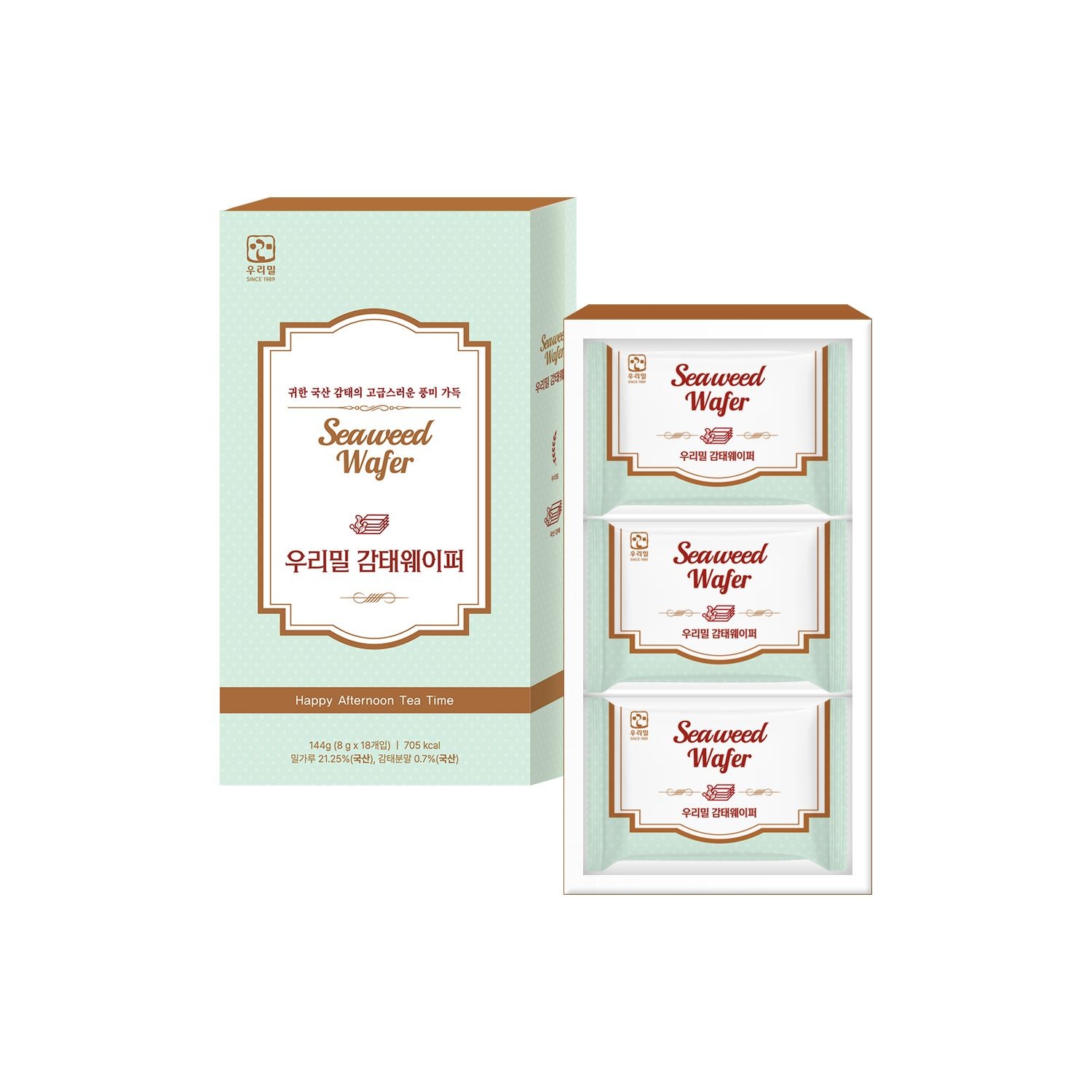 [롯데백화점] 우리밀 감태웨이퍼 144g (8g x 18ea ) LE1220668850