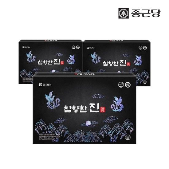 (주)한국네스트 침향환 진 60환 3박스 황제 침향 단 비책 녹용 환 홍삼 인도네시아 건강 선물