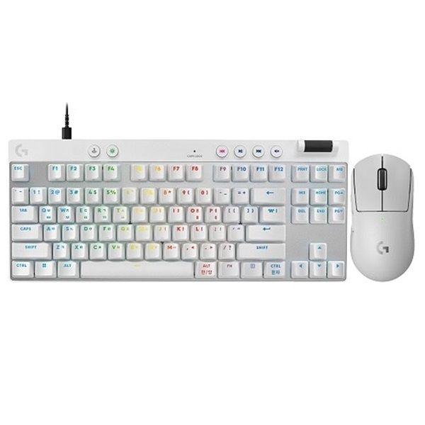 로지텍 G PRO X SUPERLIGHT 2 + PRO X TKL RAPID 키보드 마우스 세트 (화이트)