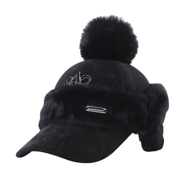 세인트앤드류스 여성 별 이어머프 세트 코듀로이 볼캡 821C4CP672 BK 귀마개 매장정품