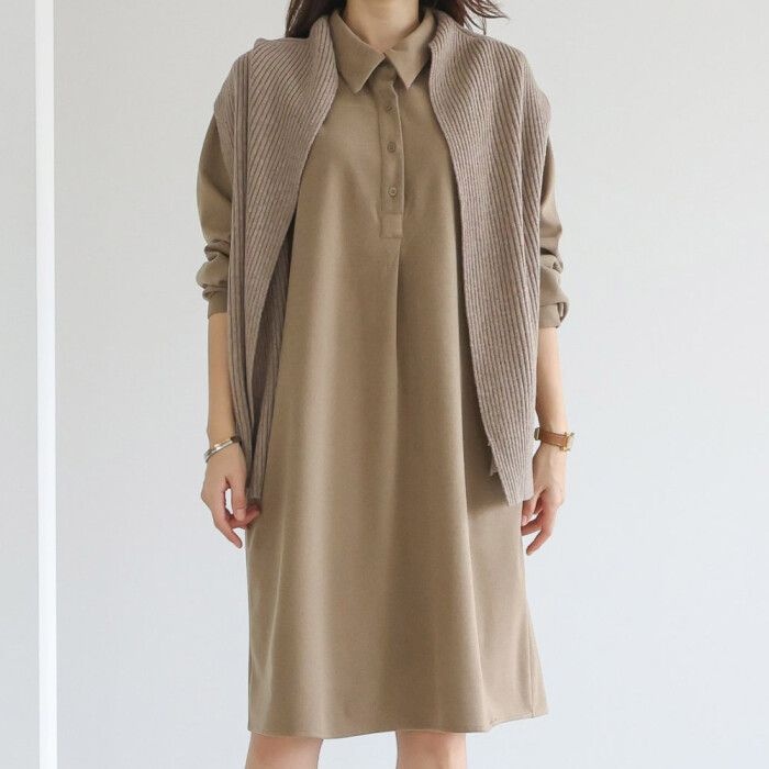 나야홍 / 아이우먼 썸온카라스판긴팔원피스 WBT436M512 빅사이