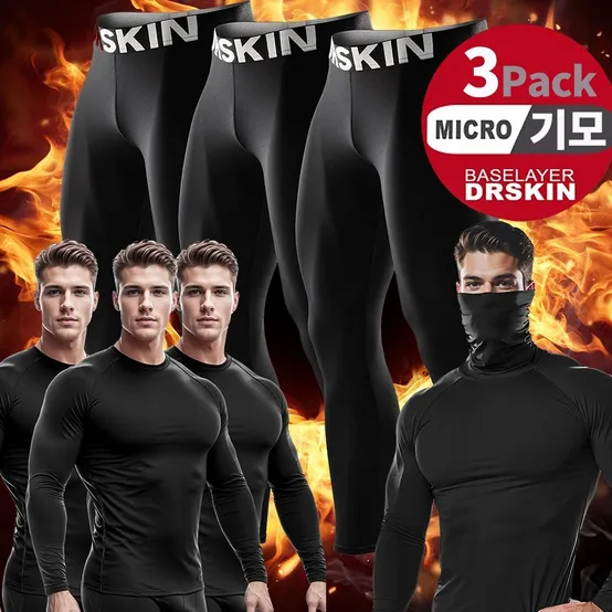 [기모1P]DRSKIN 터틀넥 스포츠 기모 언더레이어 긴팔블랙