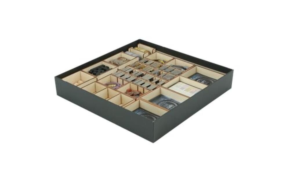 The Broken Token [해외] The Broken Token 황동과 호환되는 게임 오거나이저: 버밍엄 - 여러 트레이가 있는 나무 정리 상자