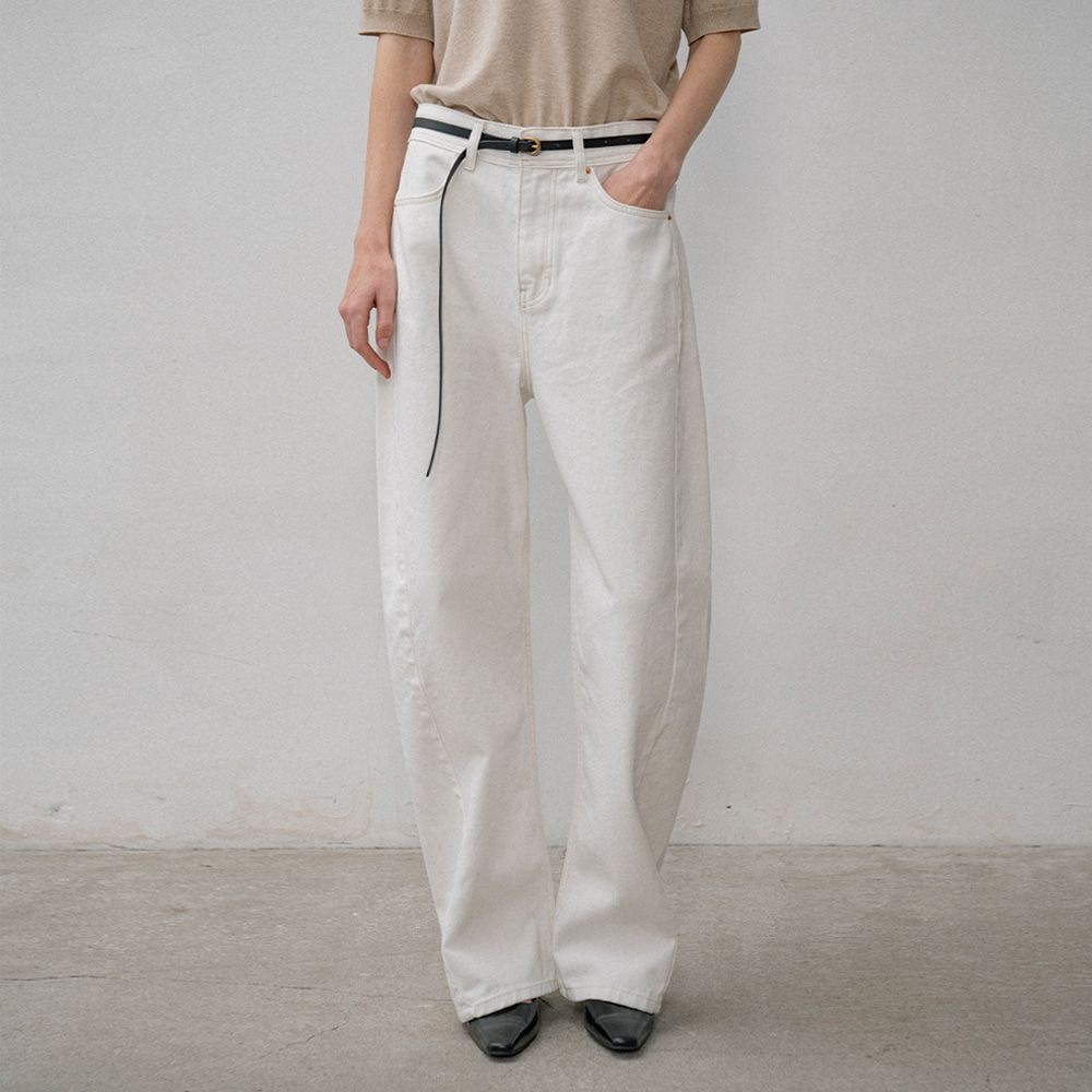 시야쥬 SI-JN6087 아르코 커브드 데님_Ivory