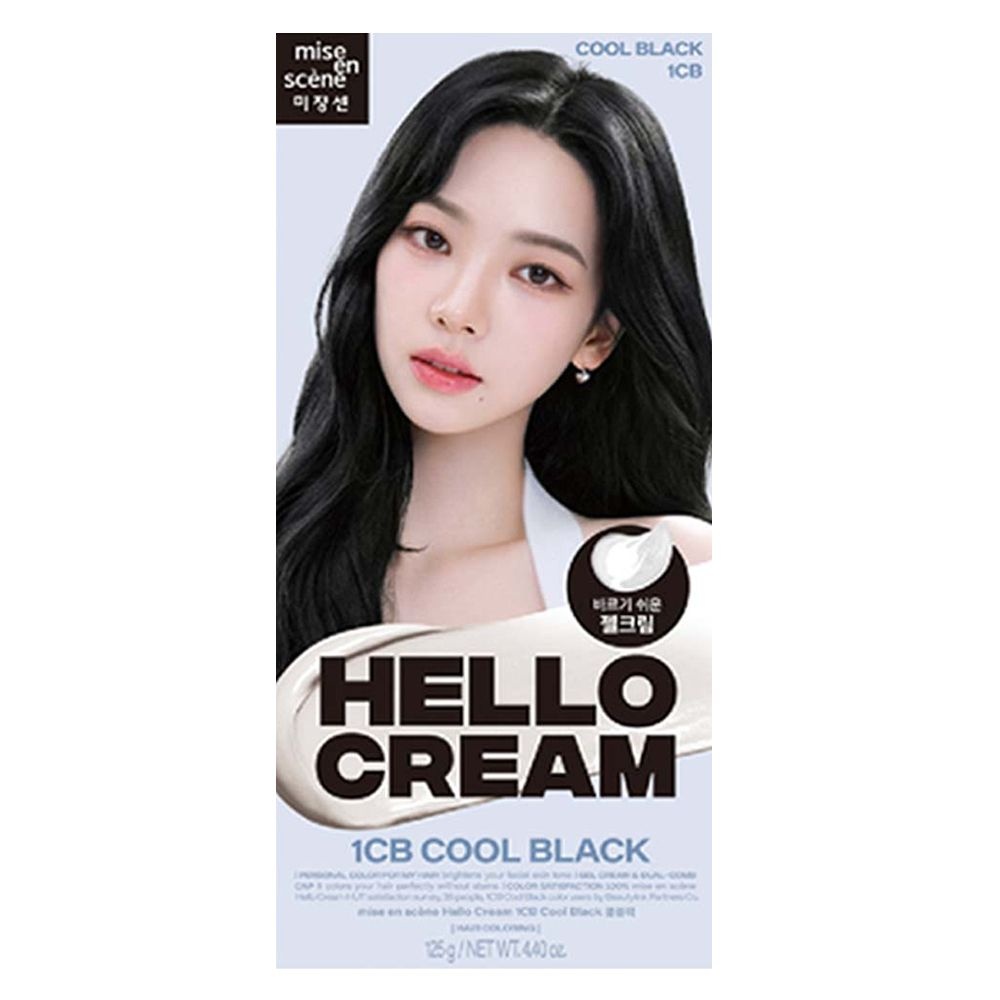 [오늘출발] 미쟝센 헬로크림 염색약 1CB 쿨블랙