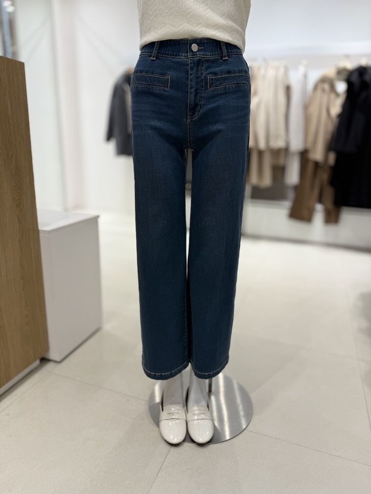 스위트숲 인밴딩 앞페이크포켓 와이드데님팬츠 SBBDP38V