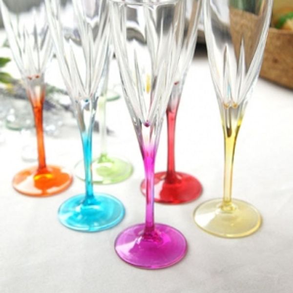 RCR 한반도 이태리 RCC 레인보우 샴페인잔 6P 세트(W6EF450)