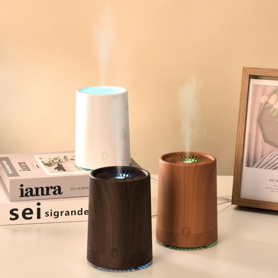 [해외] 가정용 미니 우드 가습기 USB 초읍파 아로마 가열식