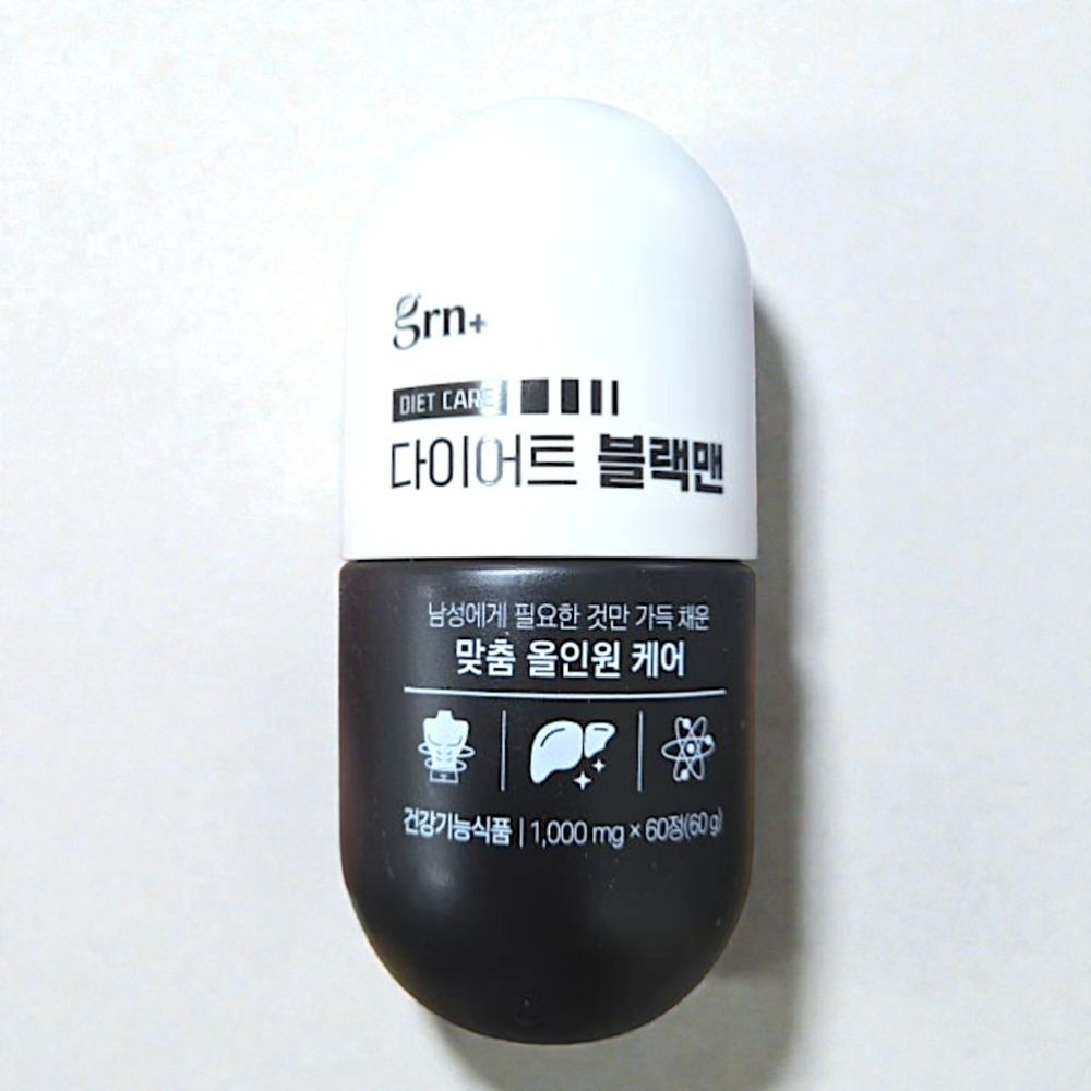 GRN 다이어트 블랙맨 검정이 맞춤 올인원 케어 남자 60정 1개