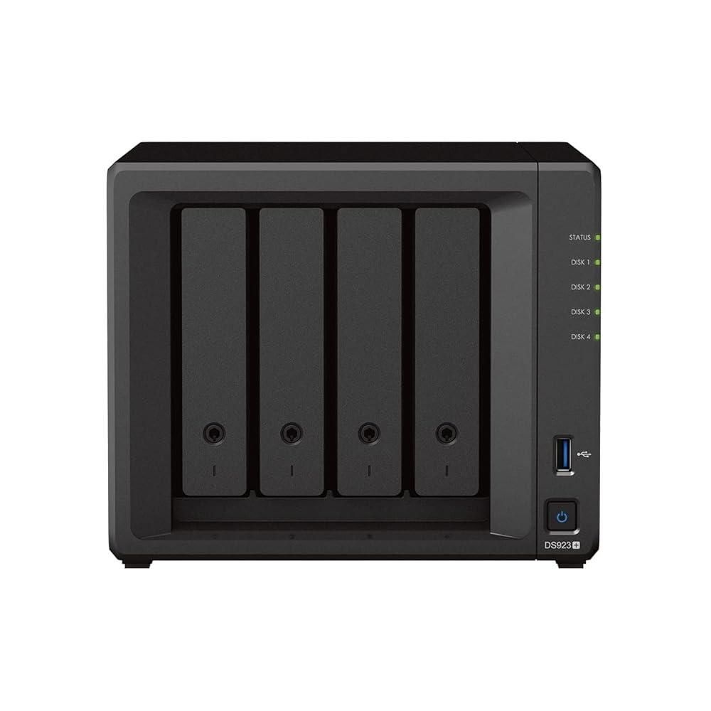 [해외] Synology DS923+ 4베이 DiskstatiON 온 NAS (AMD Ryzen 4 THREAD 스레드s R1600 듀얼 코어 4GB 램 2xRJ-45 1GbE LAN 포트) 16TB 번들 4X 4TB Sea