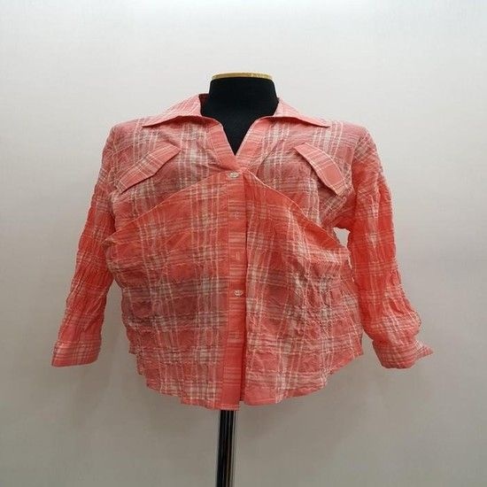 [라일리여성의류] Rly F60308 오버핏 큰 체크 카라 셔츠 남방 블