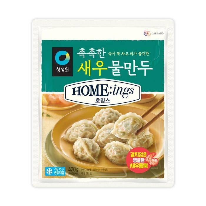상세설명참조 [냉동] 청정원 호밍스 촉촉한 새우물만두 420gx2