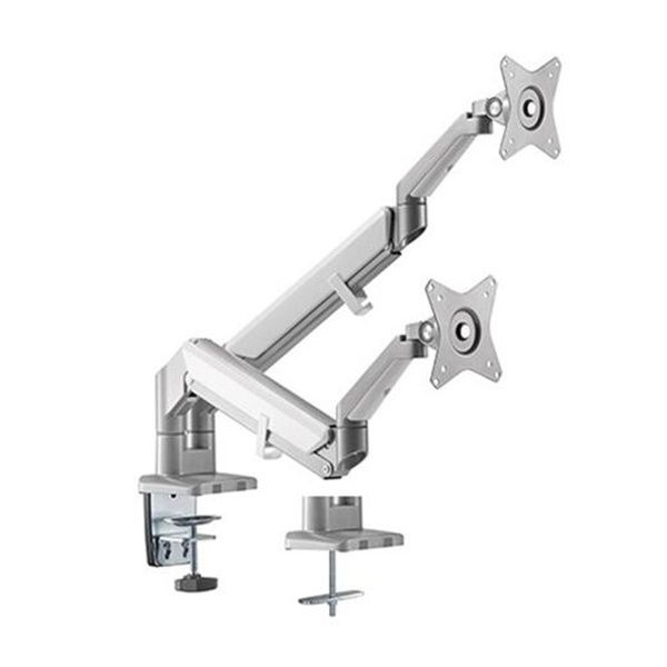 카멜인터내셔널 벽면 밀착형 듀얼 모니터 거치대, DMA DSS 실버 ( 최대 32형 )