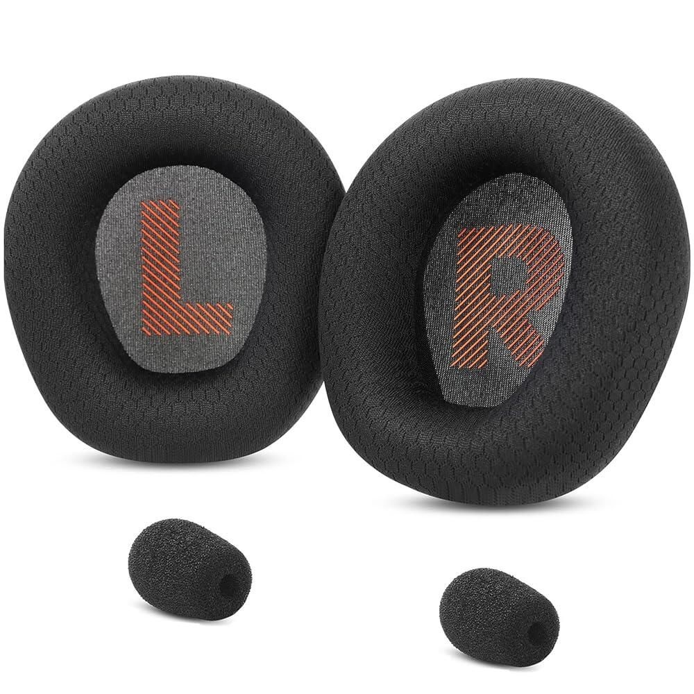 [해외] Quantum 350 교체용 이어패드, JBL 100/100M2/Q350/Q360 X 헤드셋과 호환, 부드럽고 통기성이 좋은 피부 친화적인 원단 쿠션