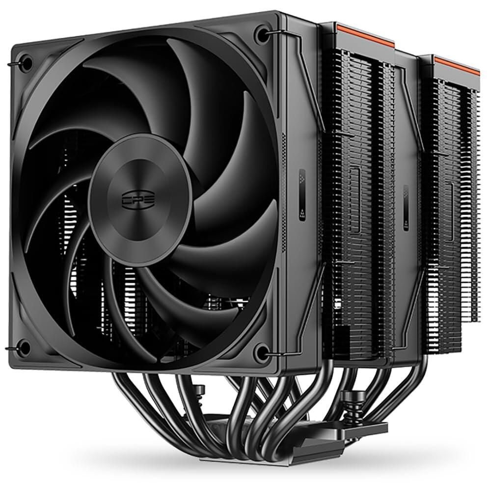 PCCOOLER [해외] PCCOOLER 쿨러 CPS - RZ620 블랙 265W TDP 듀얼 타워 6 x 히트 파이프 CPU 에어 쿨러, 조절 가능한 PWM 3 모드 팬 포함 인텔 LGA