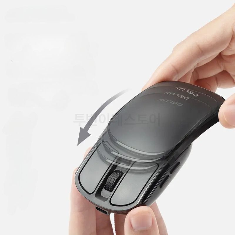 [해외] DELUX 미니마우스 무선 접이식 초소형 슬림 충전식 블루투스 wifi 지원 사무용