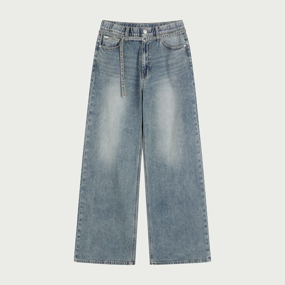 [모다아울렛][행텐]10560-155-202-10-293여성 슈퍼와이드핏 울트라소프트 벨트 데님dj 대전점