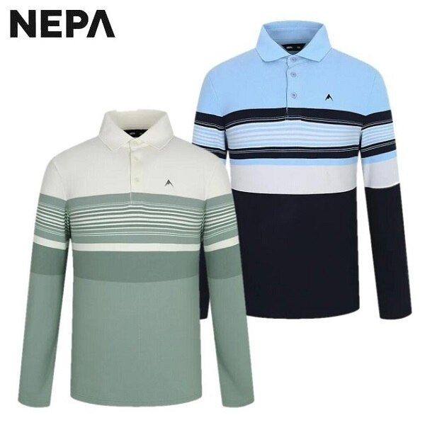 네파 네파겨울용 남성 스트라이프 패턴 약기모 폴로 티셔츠 레귤러핏 7J75244_HDD