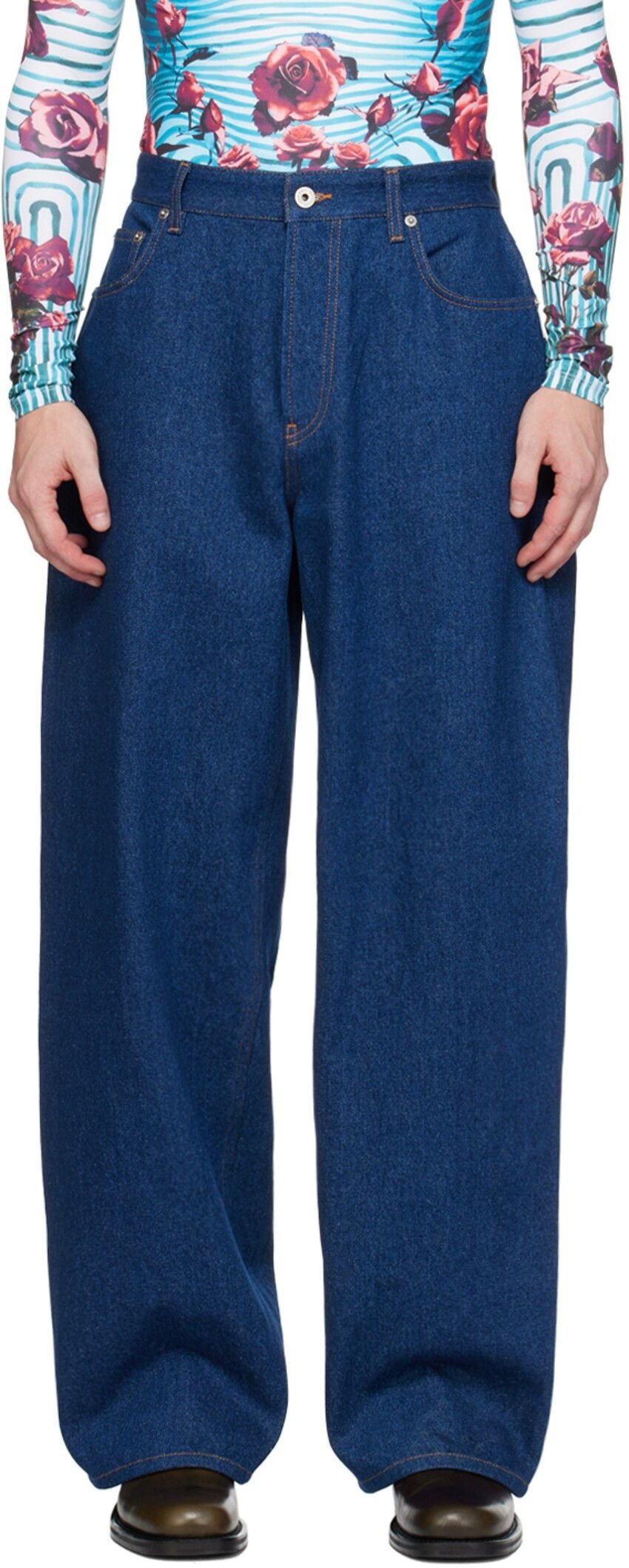 장 폴 고티에 [장폴 고티에] 인디고 블루 더 마리니에르 데님 진 24/30-F-PA145IP-D017-5501