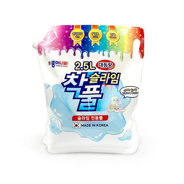 [종이나라]종이나라 착풀 대용량 2.5L 2500ml 슬라임 착붙는 풀 : 롯데ON