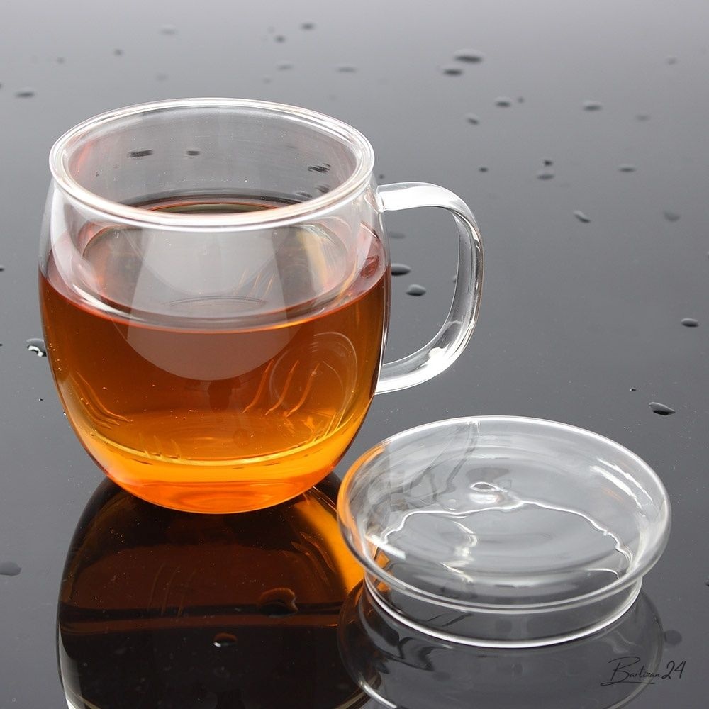 바티잔24그룹 다인 내열유리 티머그 450ML 차한잔 따뜻한차 거름망