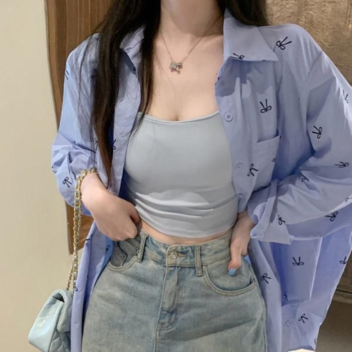 상세페이지참고 [디어로우]뮤셀 크롭 캡내장 끈나시