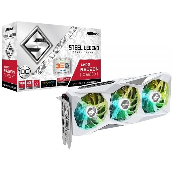 ASRock RX 6650 XT 스틸레전드 OC D6 8GB W 에즈윈