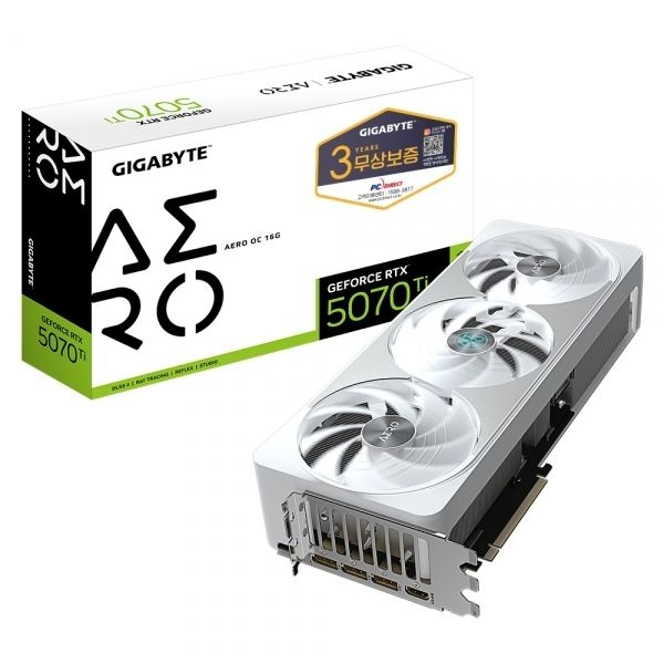GIGABYTE 지포스 RTX 5070 Ti AERO OC D7 16GB 피씨디