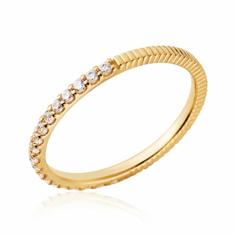 (현대Hmall) [모룬] 18K 틴티 버티컬 하프 큐빅 올밴드반지 MOS41697