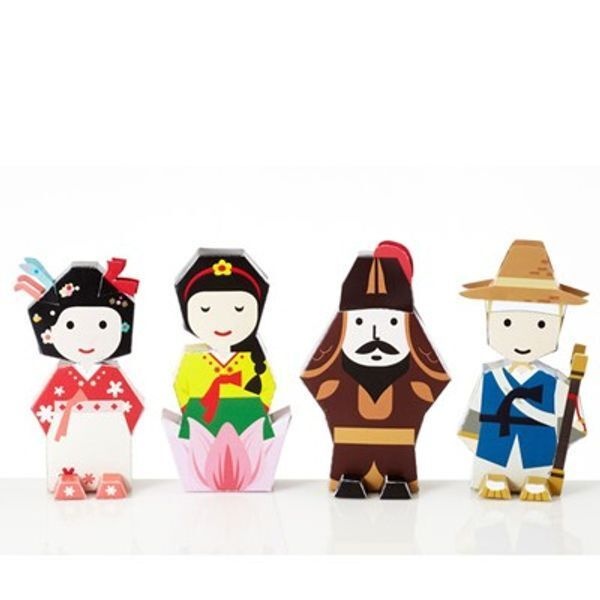 [교보문고] 너울나비 페이퍼토이 심청이,이순신,황진이,홍길동 set