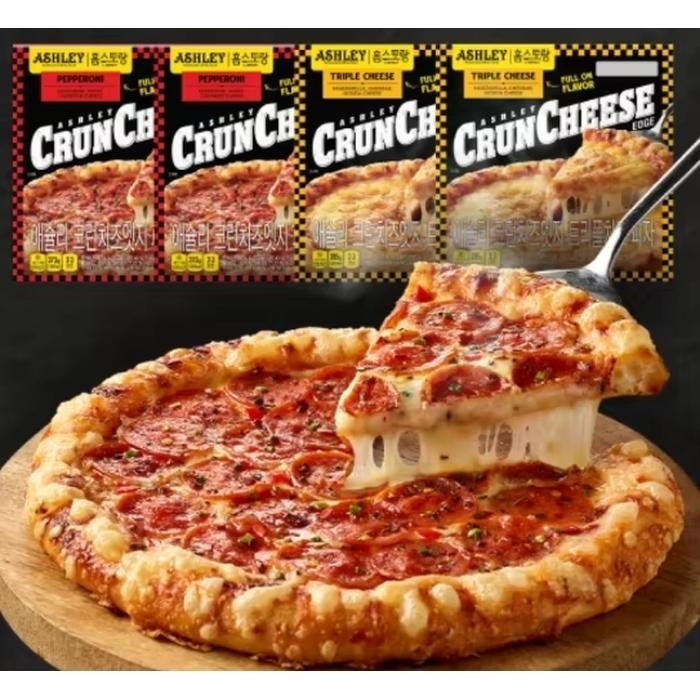 애슐리 크런치즈엣지 피자 4판 세트 (트리플치즈2+페퍼로니2)