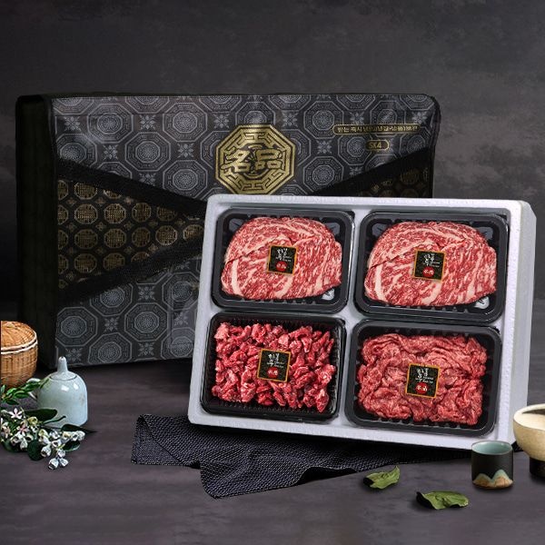 [온누리상품 상생페이백] [수라원] 숙성한우 등심300gx2팩+불고기300g+국거리300g/2등급