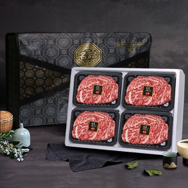 [온누리상품 상생페이백] [수라원] 숙성한우 등심세트/300gx4팩/2등급