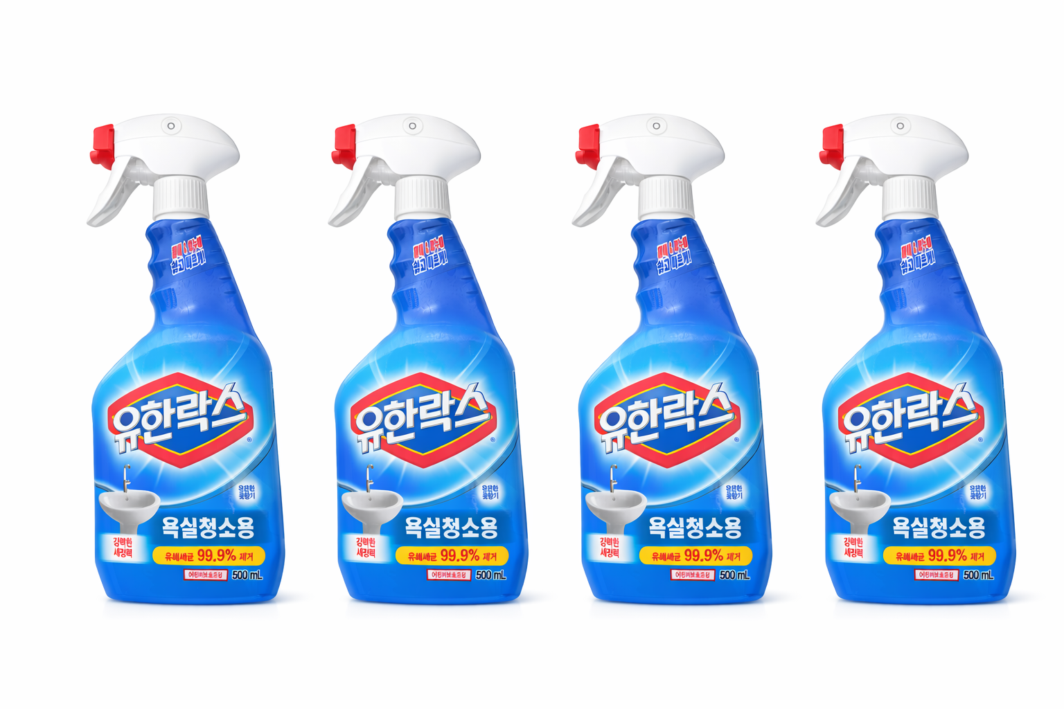 유한락스 욕실청소용 세정제 500ml 4개