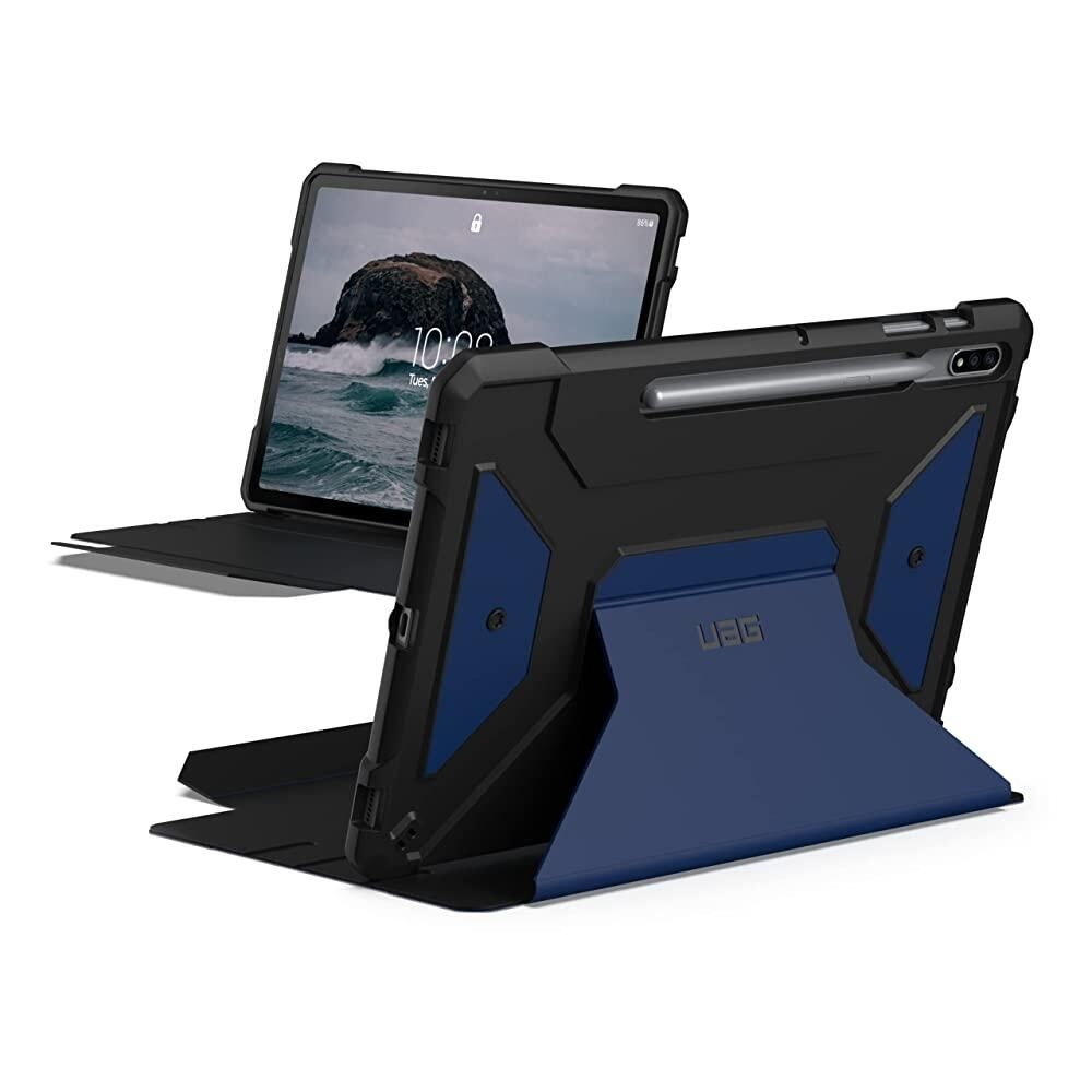 URBAN ARMOR GEAR [해외] URBAN ARMOR GEAR UAG 갤럭시 탭 S8 플러스 12.4인치 (SM-X800 및 SM-X806) 케이스 견고하고 매끄러운 외부 소재 튼튼한 폴리오