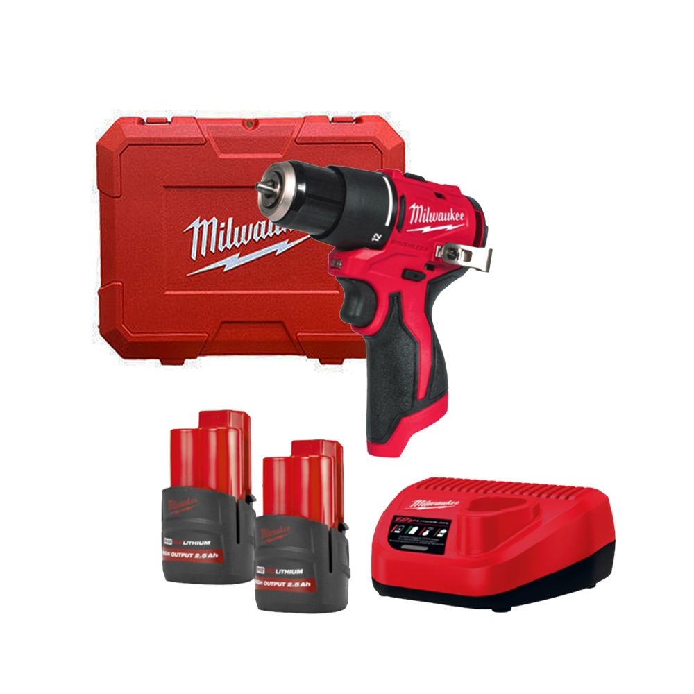 밀워키 밀워키 M12 BLPDRC-252C 해머드릴 드라이버 2.5A 2개세트