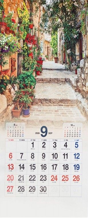 대주기획OEM협력사 2026년 780mm 대형 벽걸이 풍경길 캘린더