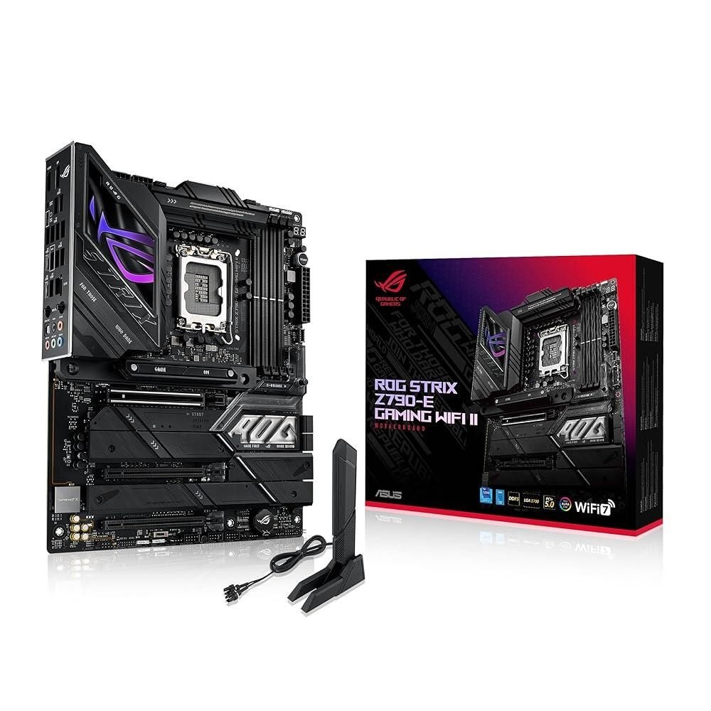 에이수스 [해외] ASUS ROG Strix Z790-E 게이밍 Wi-Fi II LGA 1700인텔 14세대 및 13세대 12세대 ATX 마더보드DDR5, PCIe 5.0, 2.5Gb LAN, 5XM.2 슬롯, 5.0 x1