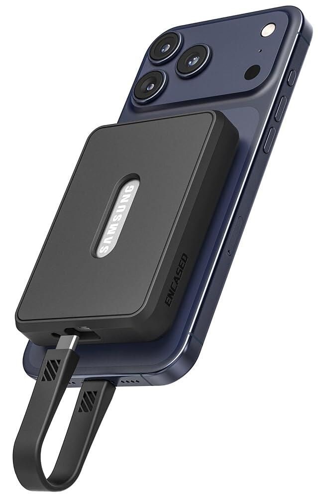 [해외] 휴대용 외장하드 하드디스크 포터블 고성능 Encased 삼성 T7 SSD용 마그네틱 케이스 1TB/2TB/4TB 용량에 맞음 고속 10Gbps