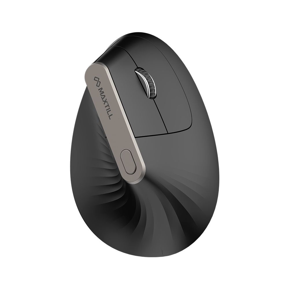 맥스틸 저소음 무선 버티컬 마우스 인체공학 사무용 PC 노트북 컴퓨터 맥북 무소음 사무실 WEM100