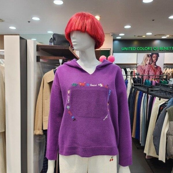 베네통 심플후드니트BAKP71361_DG 1161158